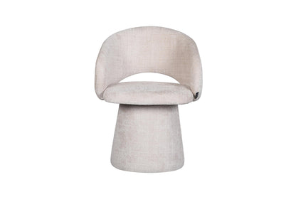 Chaise pivotante en tissu anti tache, 60x55,5xH77CM - ELIANA
