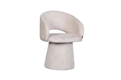 Chaise pivotante en tissu anti tache, 60x55,5xH77CM - ELIANA