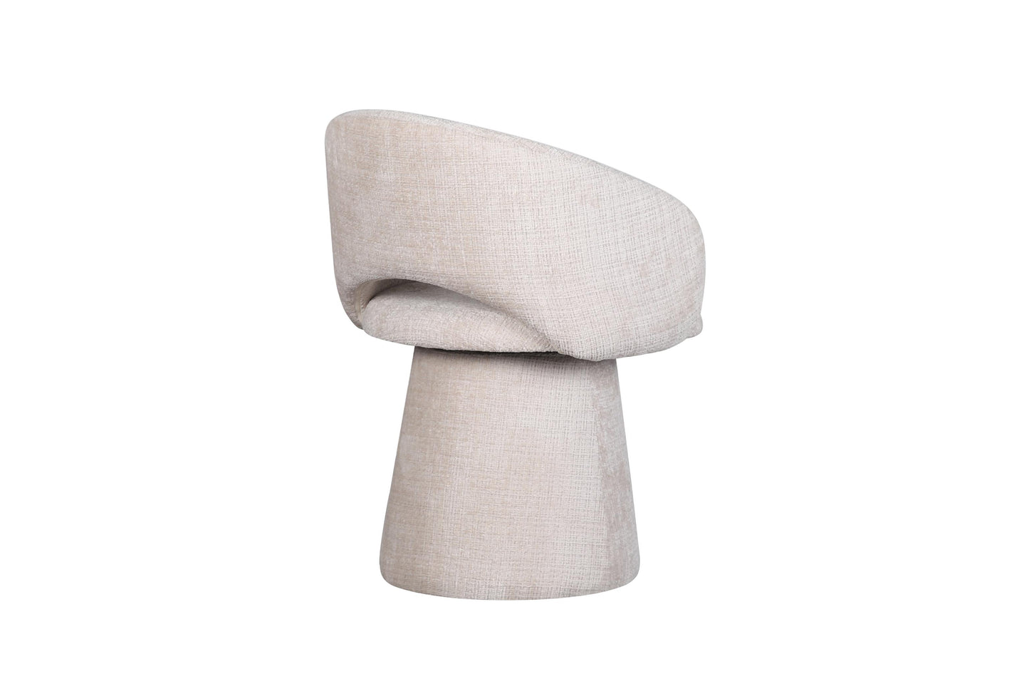 Chaise pivotante en tissu anti tache, 60x55,5xH77CM - ELIANA