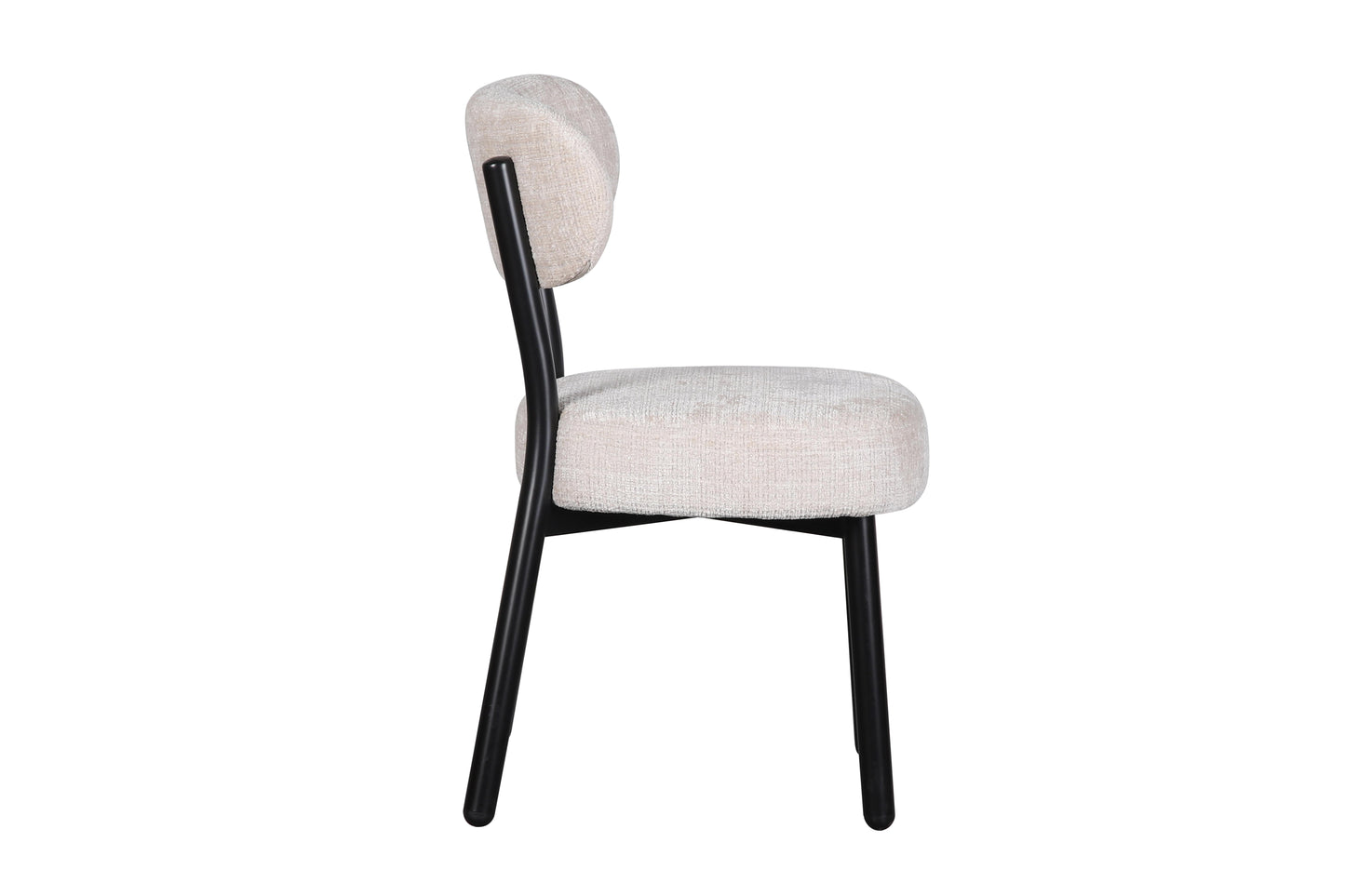 Chaise en tissu anti tache, 50x56xH85,5CM - ELLA