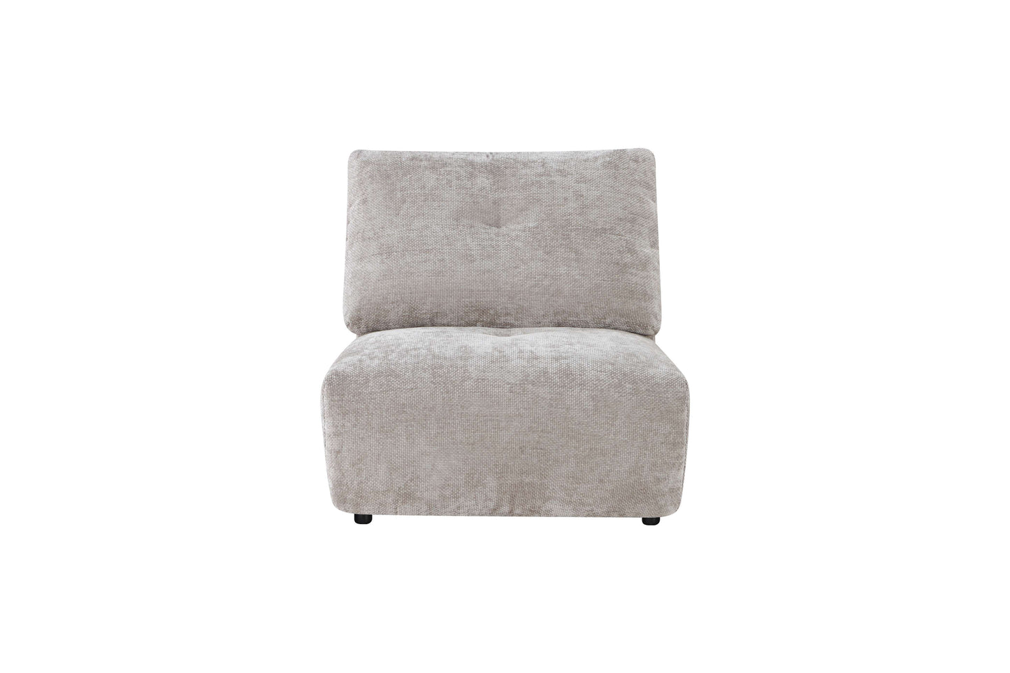 Canapé d'angle avec pouf en tissu anti tache réversible , 321x228xH97CM - EDEN