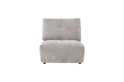 Canapé d'angle avec pouf en tissu anti tache réversible , 321x228xH97CM - EDEN