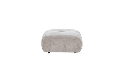 Canapé d'angle avec pouf en tissu anti tache réversible , 321x228xH97CM - EDEN