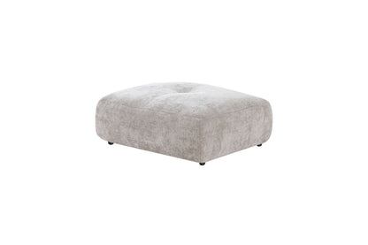 Canapé d'angle avec pouf en tissu anti tache réversible , 321x228xH97CM - EDEN