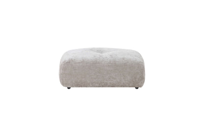 Canapé d'angle avec pouf en tissu anti tache réversible , 321x228xH97CM - EDEN