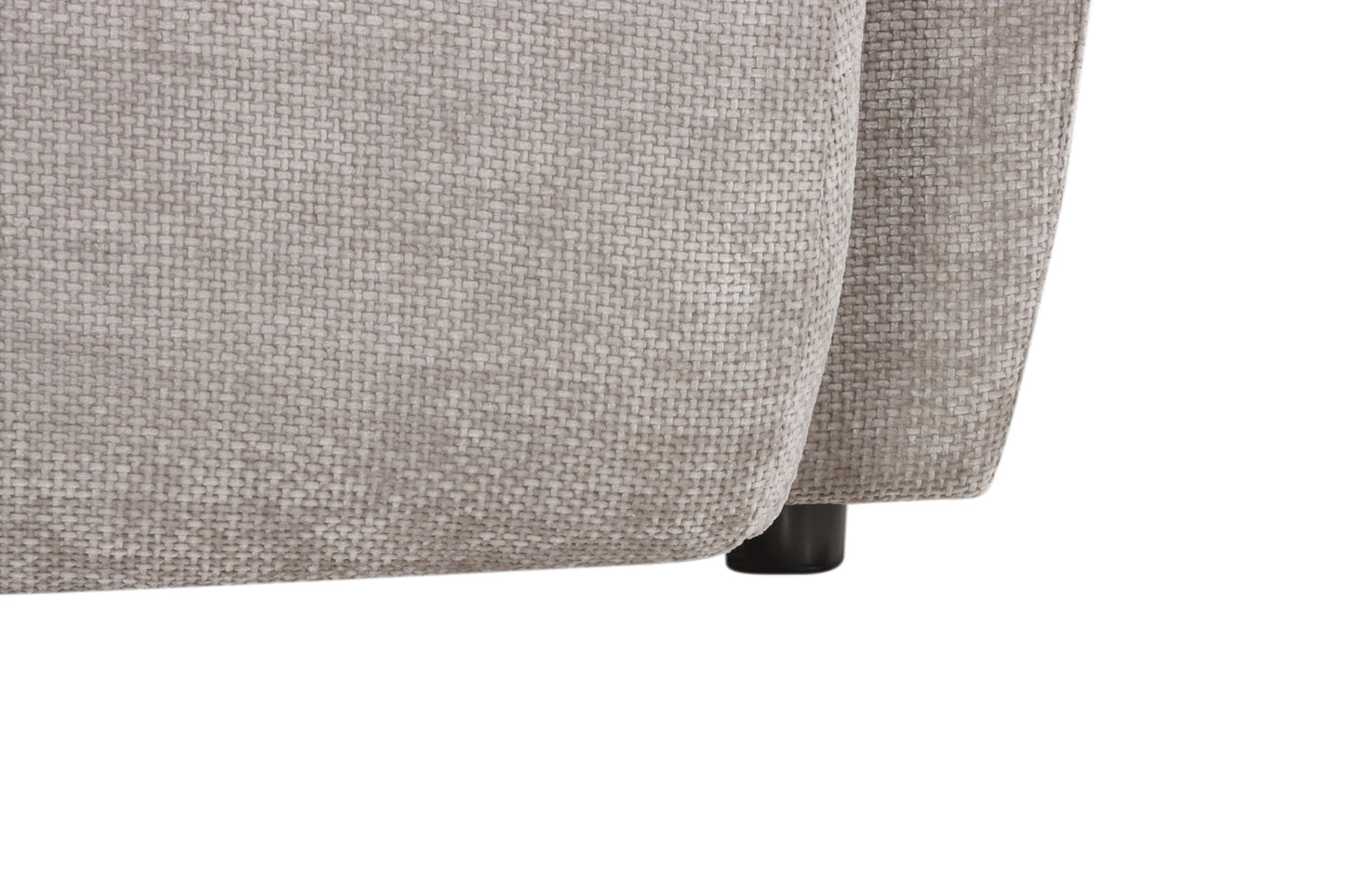 Canapé d'angle avec pouf en tissu anti tache réversible , 321x228xH97CM - EDEN