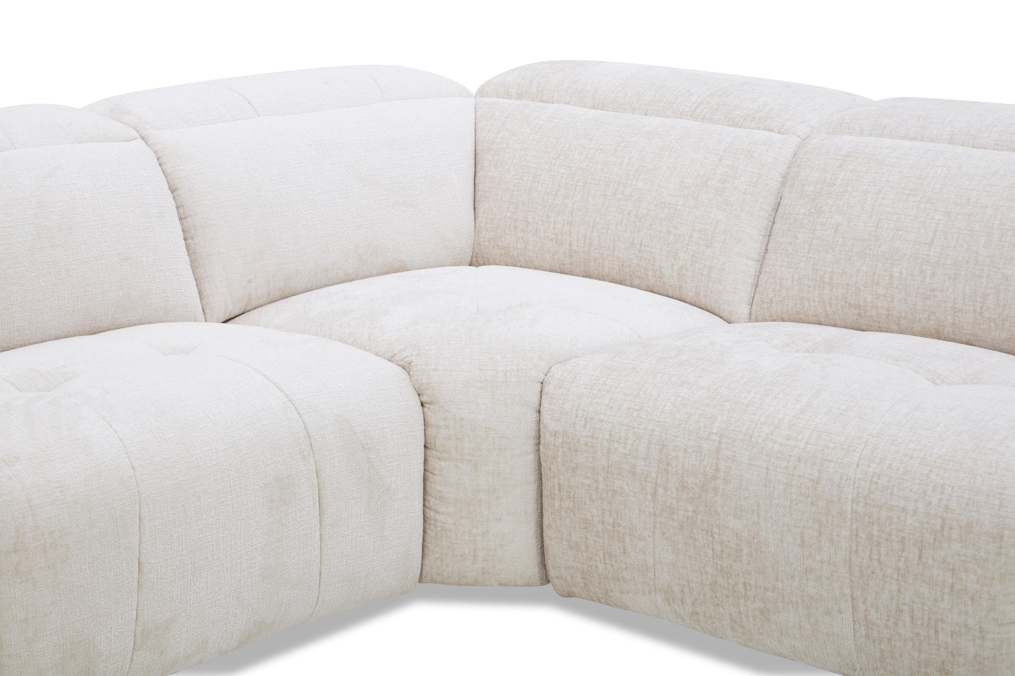 Canapé d'angle en tissu anti tache avec 3 relax, 344x311CM - CLEO