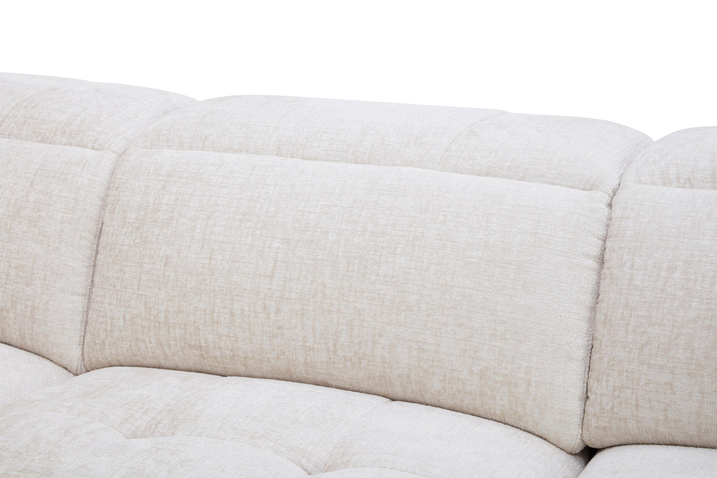 Canapé d'angle en tissu anti tache avec 3 relax, 344x311CM - CLEO
