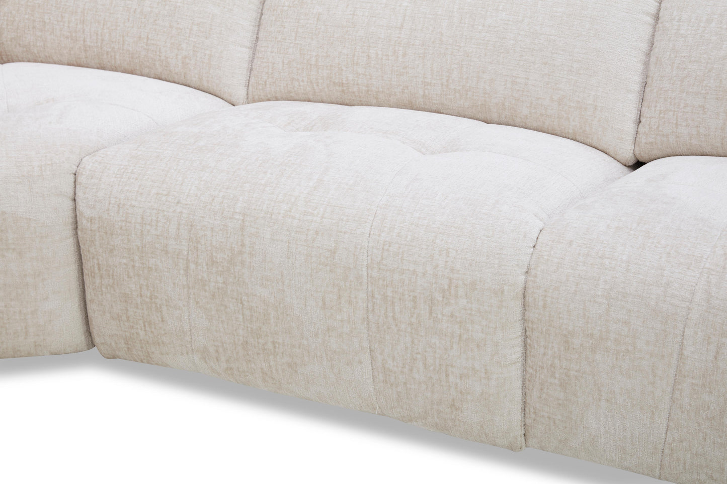 Canapé d'angle en tissu anti tache avec 3 relax, 344x311CM - CLEO