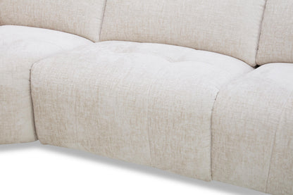 Canapé d'angle en tissu anti tache avec 3 relax, 344x311CM - CLEO