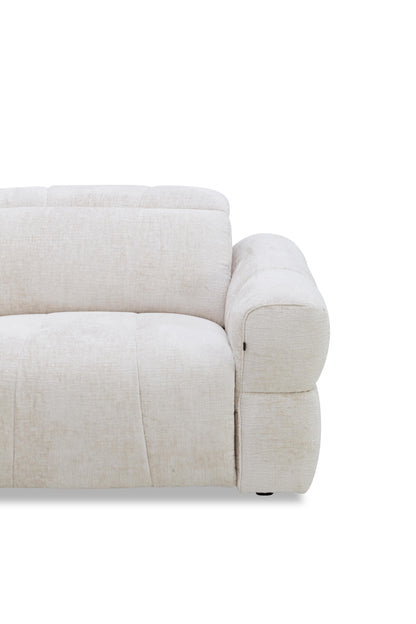 Canapé d'angle en tissu anti tache avec 3 relax, 344x311CM - CLEO