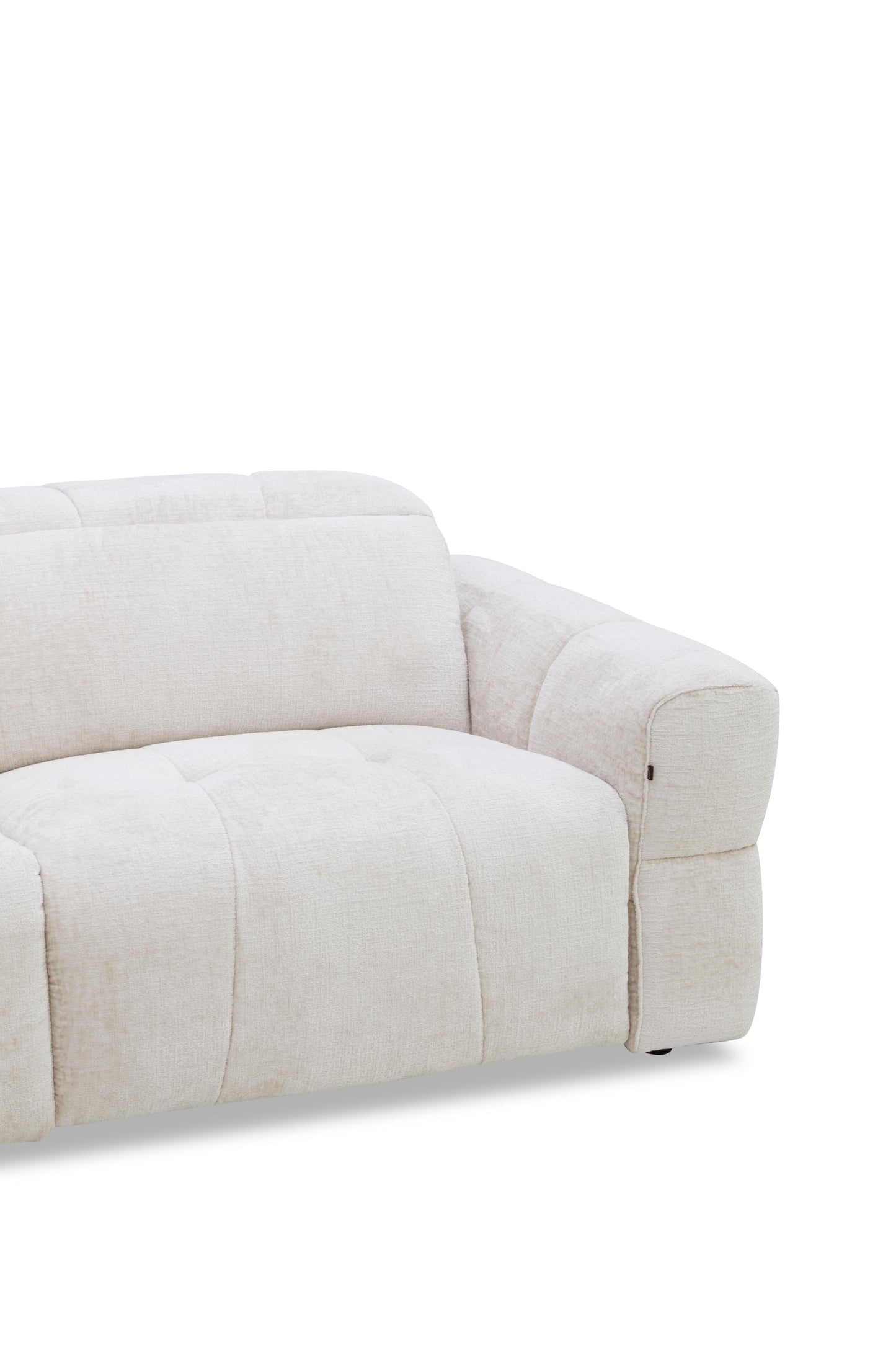 Canapé d'angle en tissu anti tache avec 3 relax, 344x311CM - CLEO