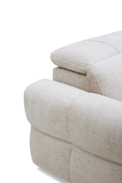 Canapé d'angle en tissu anti tache avec 3 relax, 344x311CM - CLEO