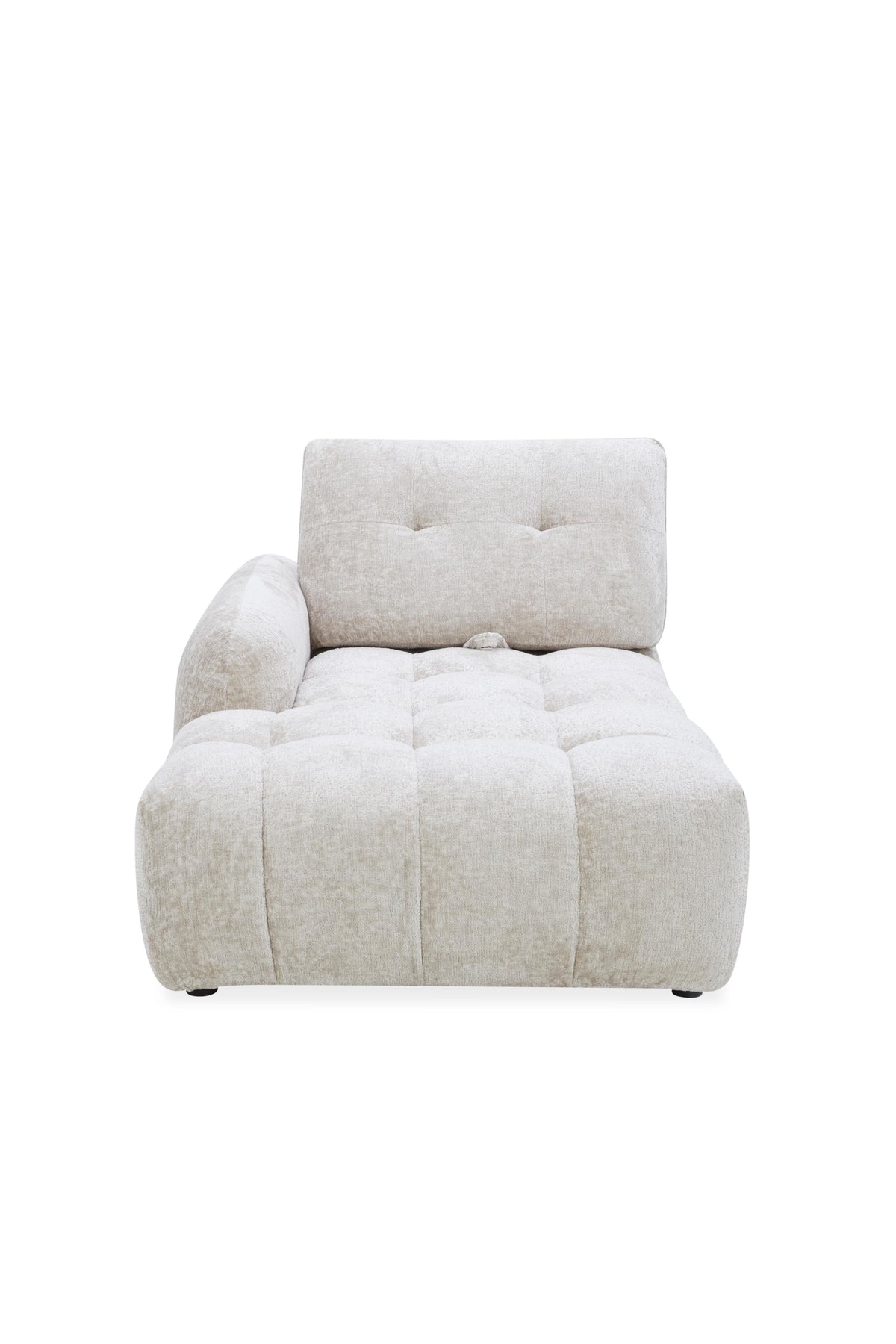 Canapé avec meridienne large avec dossier convertible tissu anti tâche, 265x209xH89CM - HAZEL