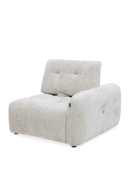 Canapé avec meridienne large avec dossier convertible tissu anti tâche, 265x209xH89CM - HAZEL