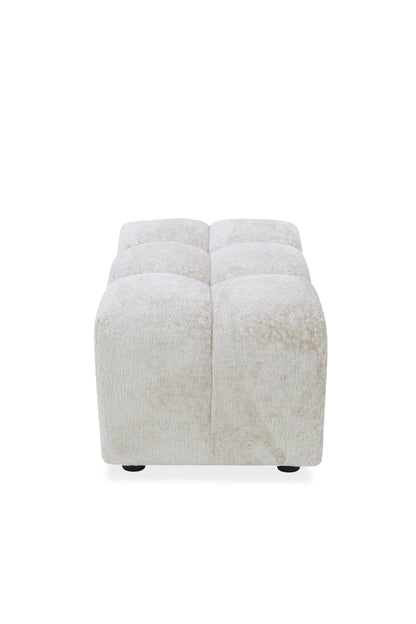 Pouf en tissu anti tache, 110x57xH44CM - HAZEL
