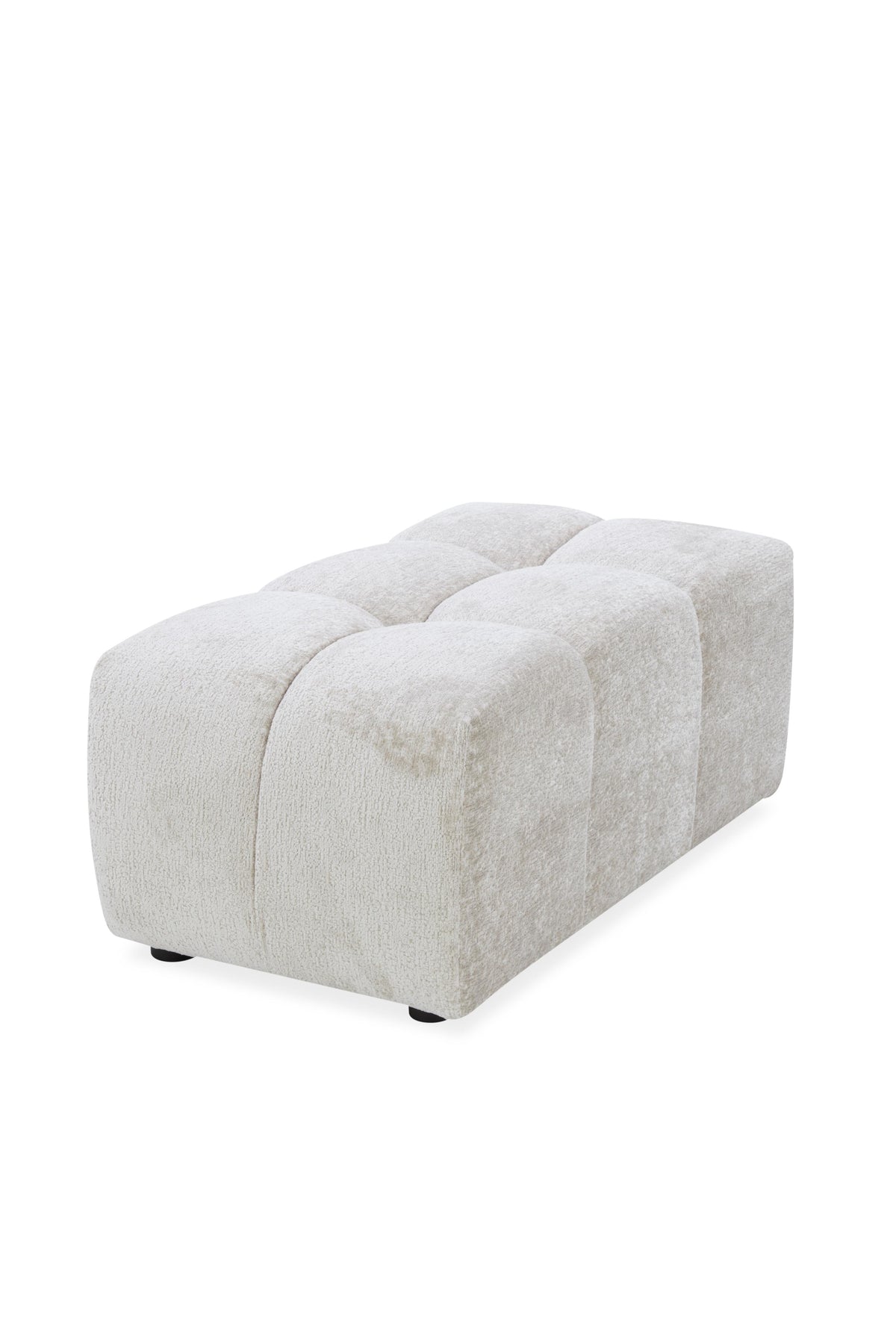 Pouf en tissu anti tache, 110x57xH44CM - HAZEL