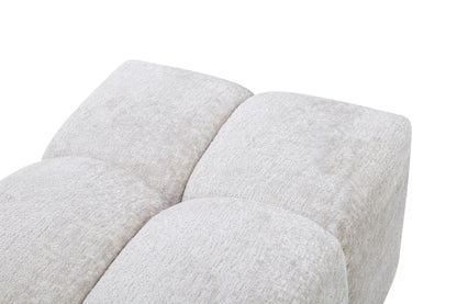 Pouf en tissu anti tache, 110x57xH44CM - HAZEL
