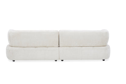 Canapé angle 5 places en tissu anti tache, 284x127xH80CM - LUNA