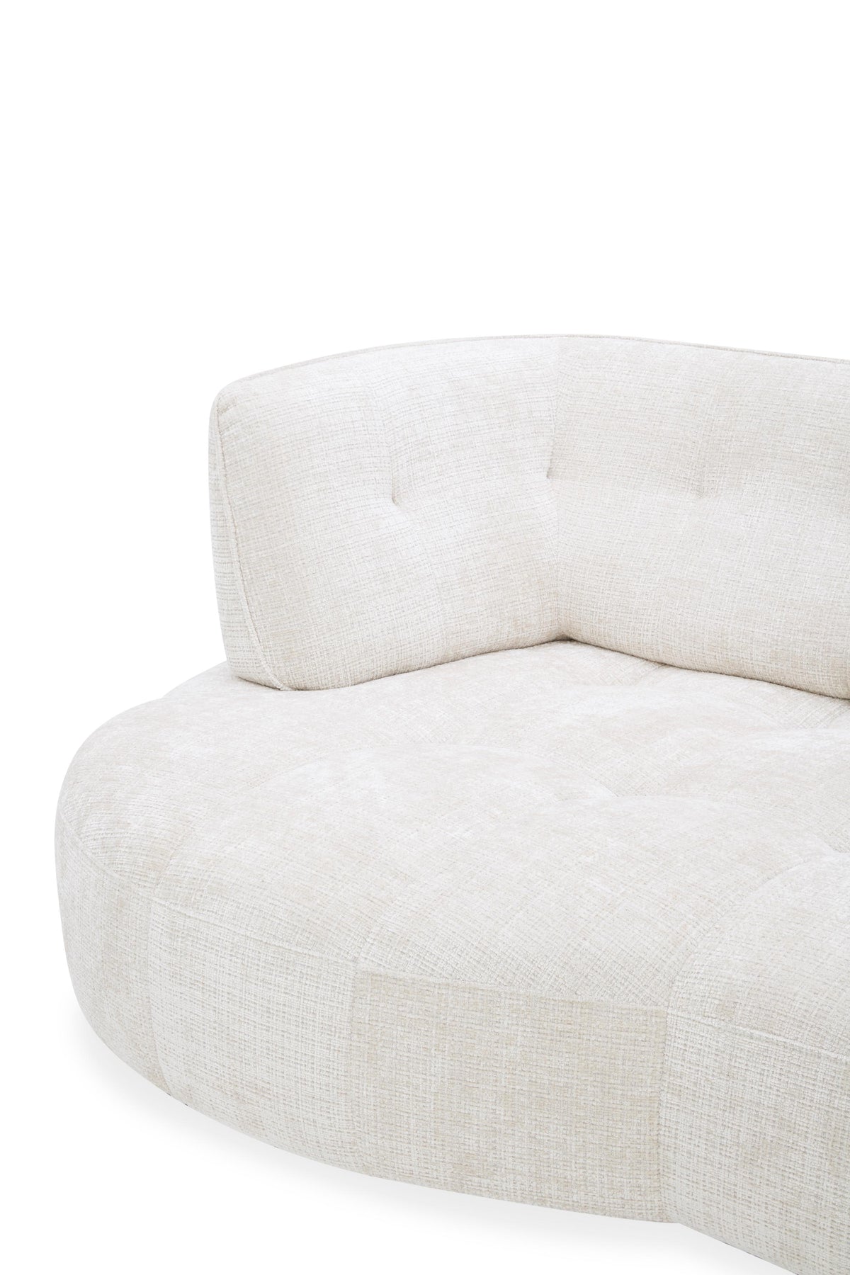 Canapé angle 5 places en tissu anti tache, 284x127xH80CM - LUNA