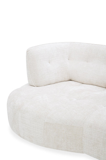 Canapé angle 5 places en tissu anti tache, 284x127xH80CM - LUNA