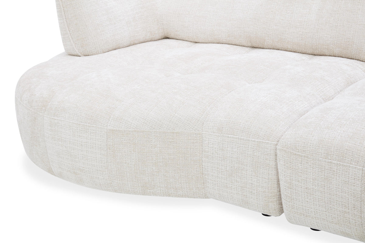 Canapé angle 5 places en tissu anti tache, 284x127xH80CM - LUNA