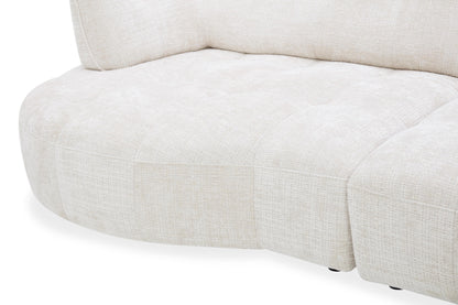 Canapé angle 5 places en tissu anti tache, 284x127xH80CM - LUNA