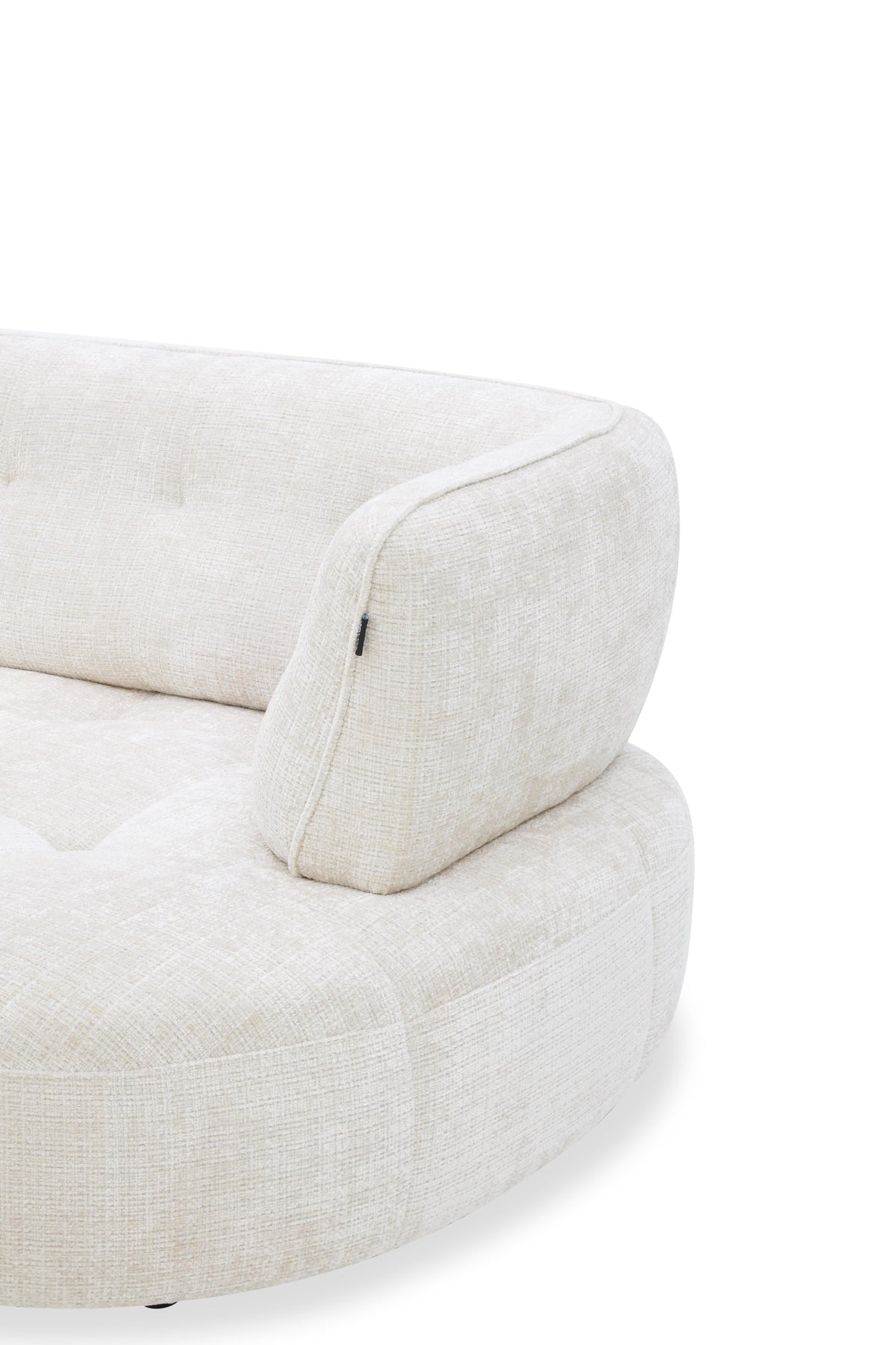 Canapé angle 5 places en tissu anti tache, 284x127xH80CM - LUNA