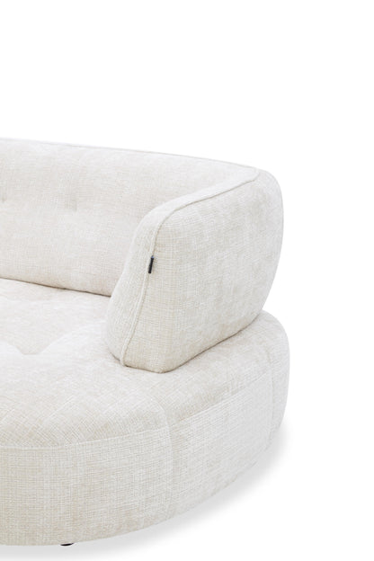 Canapé angle 5 places en tissu anti tache, 284x127xH80CM - LUNA