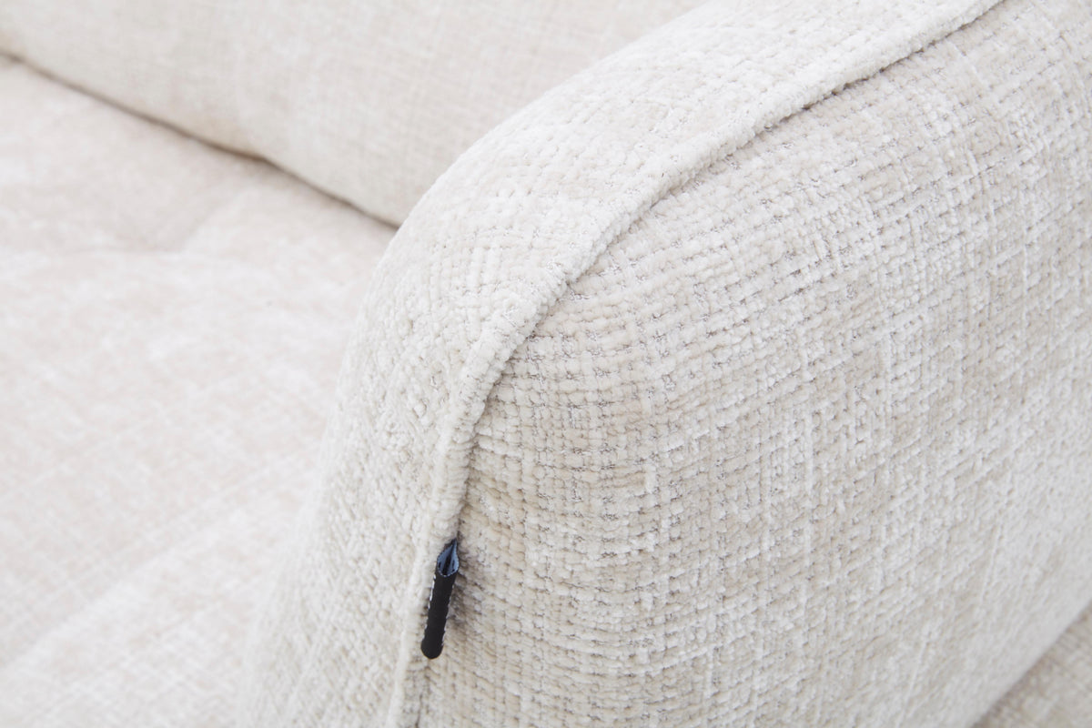 Canapé angle 5 places en tissu anti tache, 284x127xH80CM - LUNA