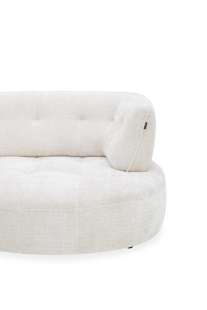 Canapé angle 5 places en tissu anti tache, 284x127xH80CM - LUNA