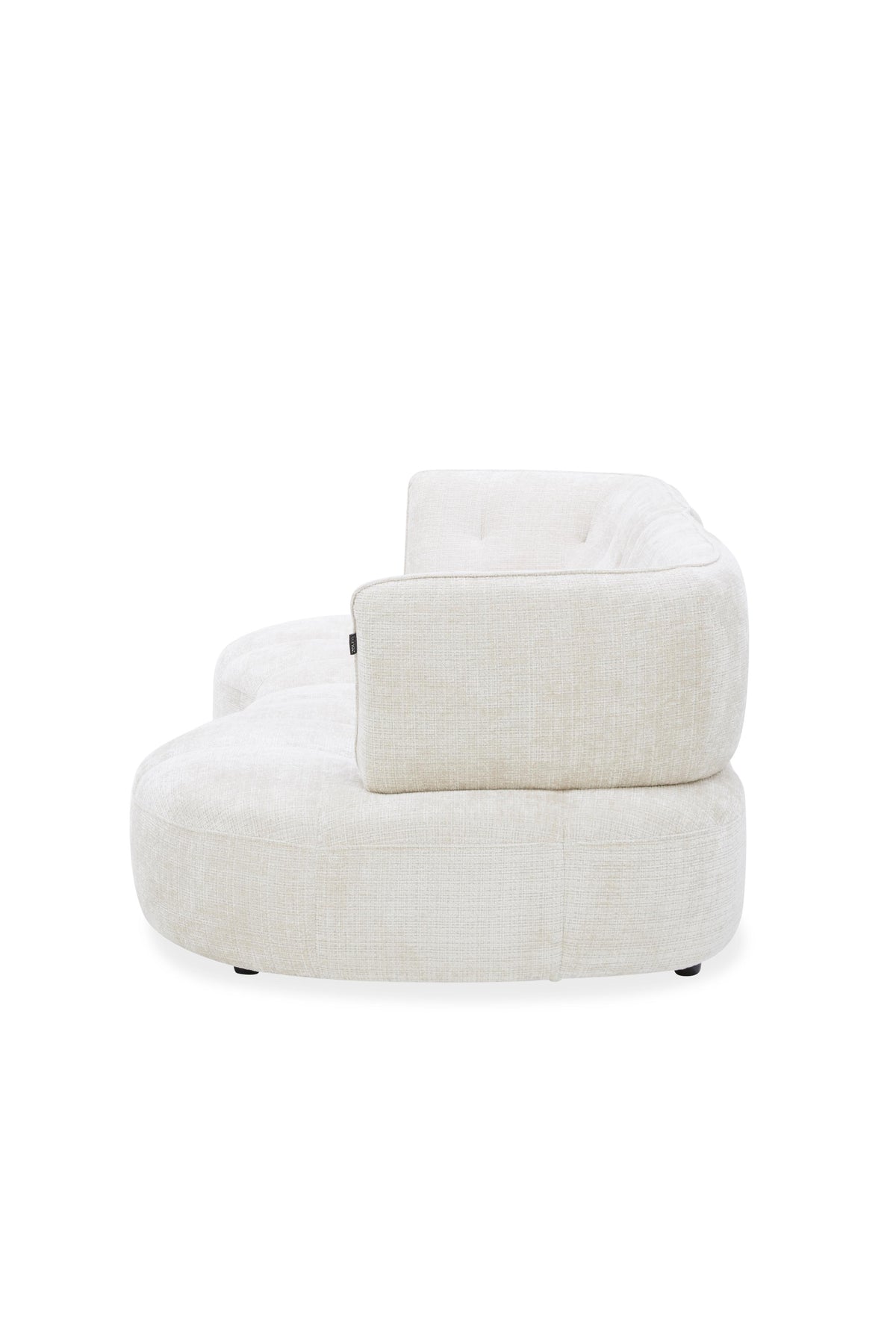 Canapé angle 5 places en tissu anti tache, 284x127xH80CM - LUNA