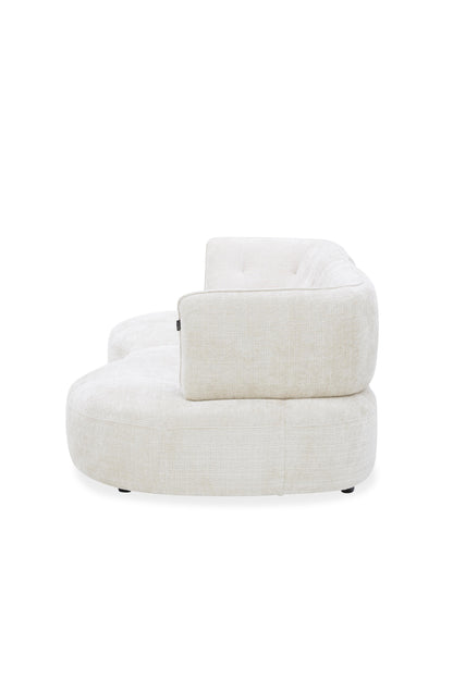 Canapé angle 5 places en tissu anti tache, 284x127xH80CM - LUNA