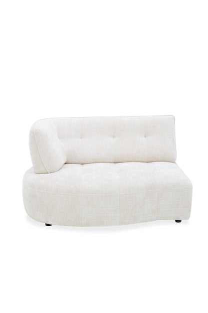 Canapé angle 5 places en tissu anti tache, 284x127xH80CM - LUNA