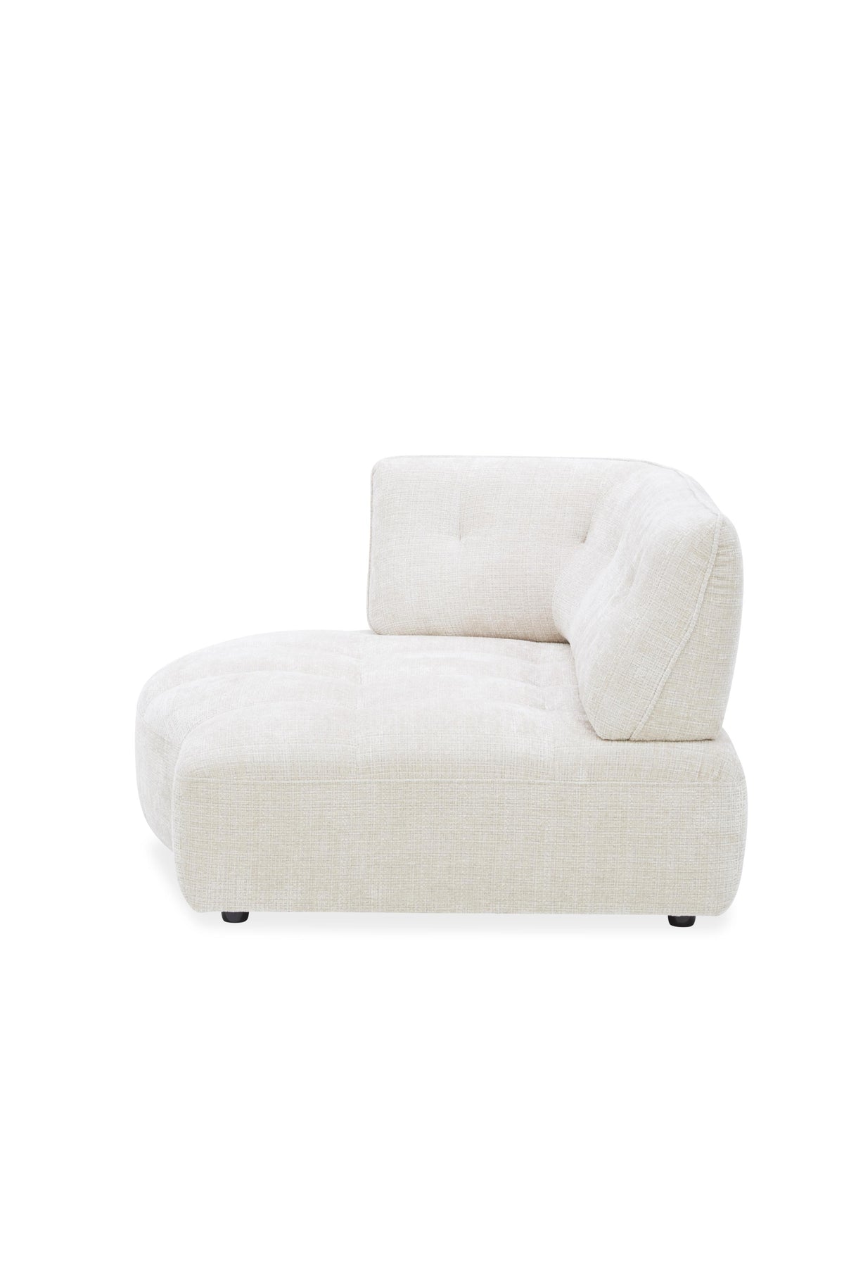 Canapé angle 5 places en tissu anti tache, 284x127xH80CM - LUNA