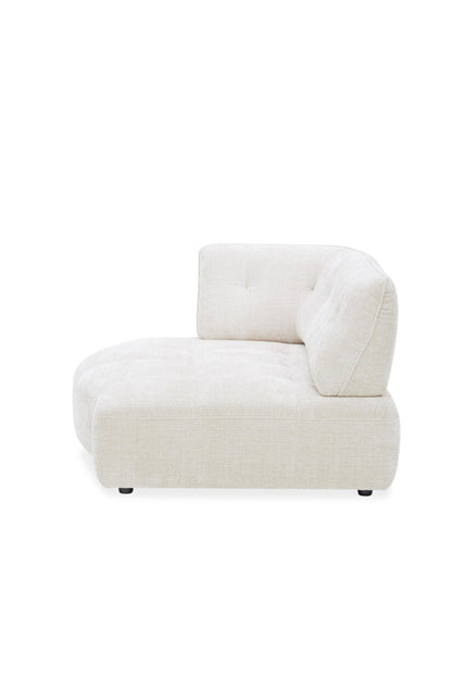 Canapé angle 5 places en tissu anti tache, 284x127xH80CM - LUNA