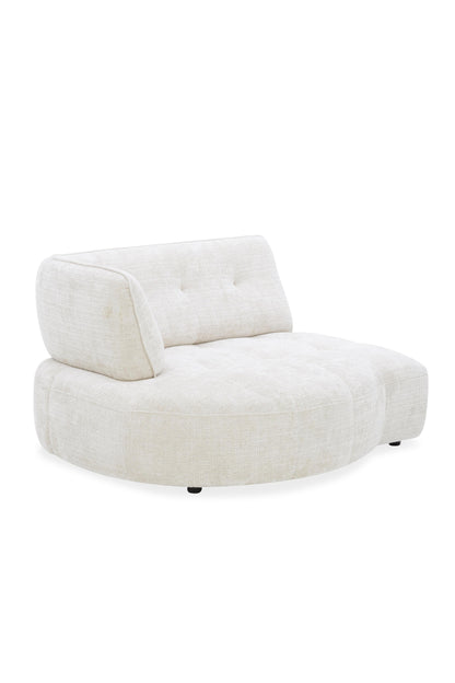 Canapé angle 5 places en tissu anti tache, 284x127xH80CM - LUNA