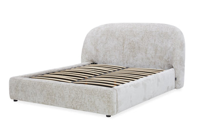 Lit coffre en tissu avec sommier - SELA