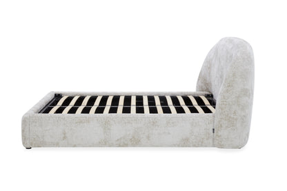 Lit coffre en tissu avec sommier - SELA