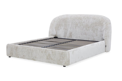 Lit coffre en tissu avec sommier - SELA