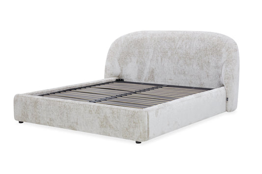 Lit coffre en tissu avec sommier - SELA