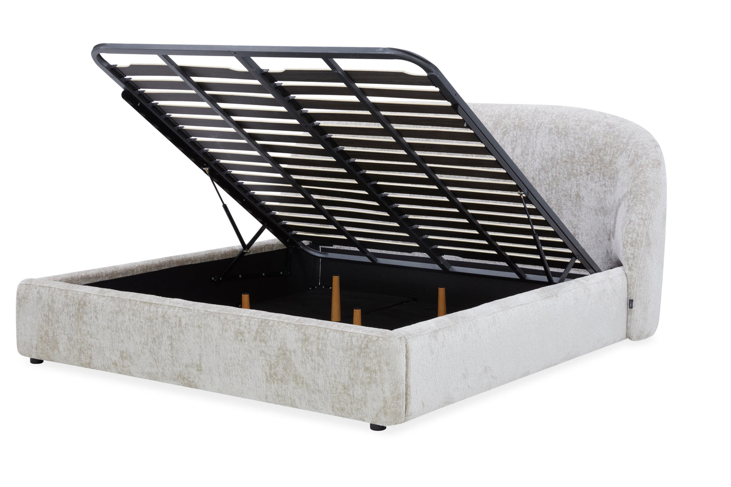 Lit coffre en tissu avec sommier - SELA