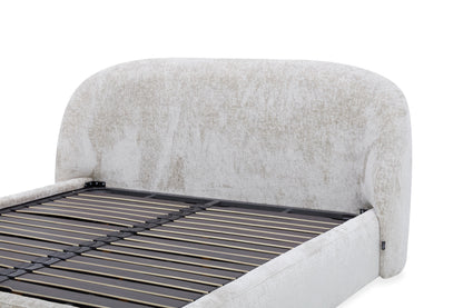 Lit coffre en tissu avec sommier - SELA
