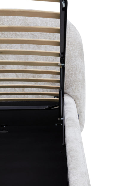 Lit coffre en tissu avec sommier - SELA