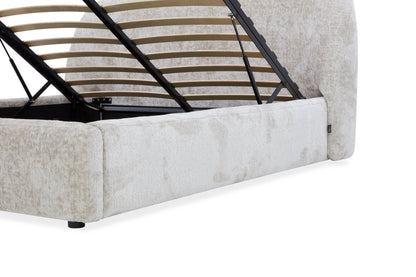 Lit coffre en tissu avec sommier - SELA