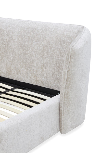 Lit coffre en tissu avec sommier - JULIAN