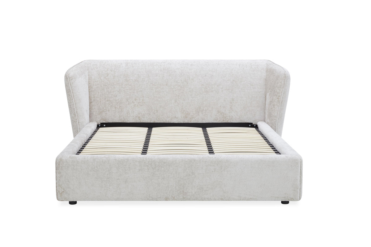 Lit coffre en tissu avec sommier - JULIAN