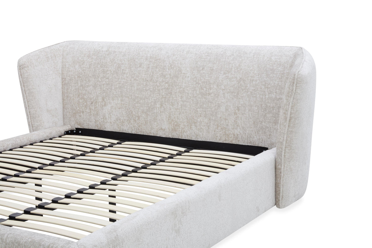 Lit coffre en tissu avec sommier - JULIAN