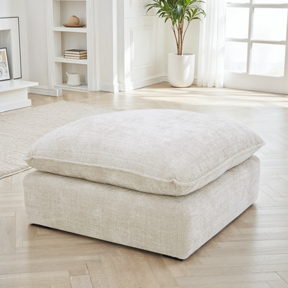 Pouf en tissu, 92x92xH50 cm - ANGELO