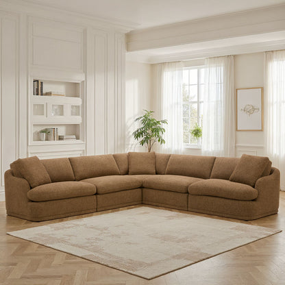 Canapé d'angle / fauteuil en tissu anti tache - EVEREST